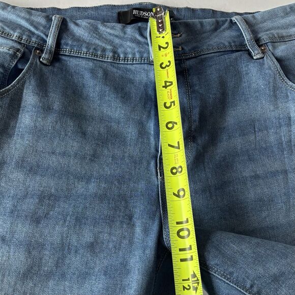 Hudson Midrise Straight Leg Blue Denim Jeans Women's Size 14 Festival Casual - Picture 8 of 12